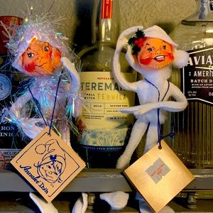 Annalee Christmas dolls - 2 dolls, 7”